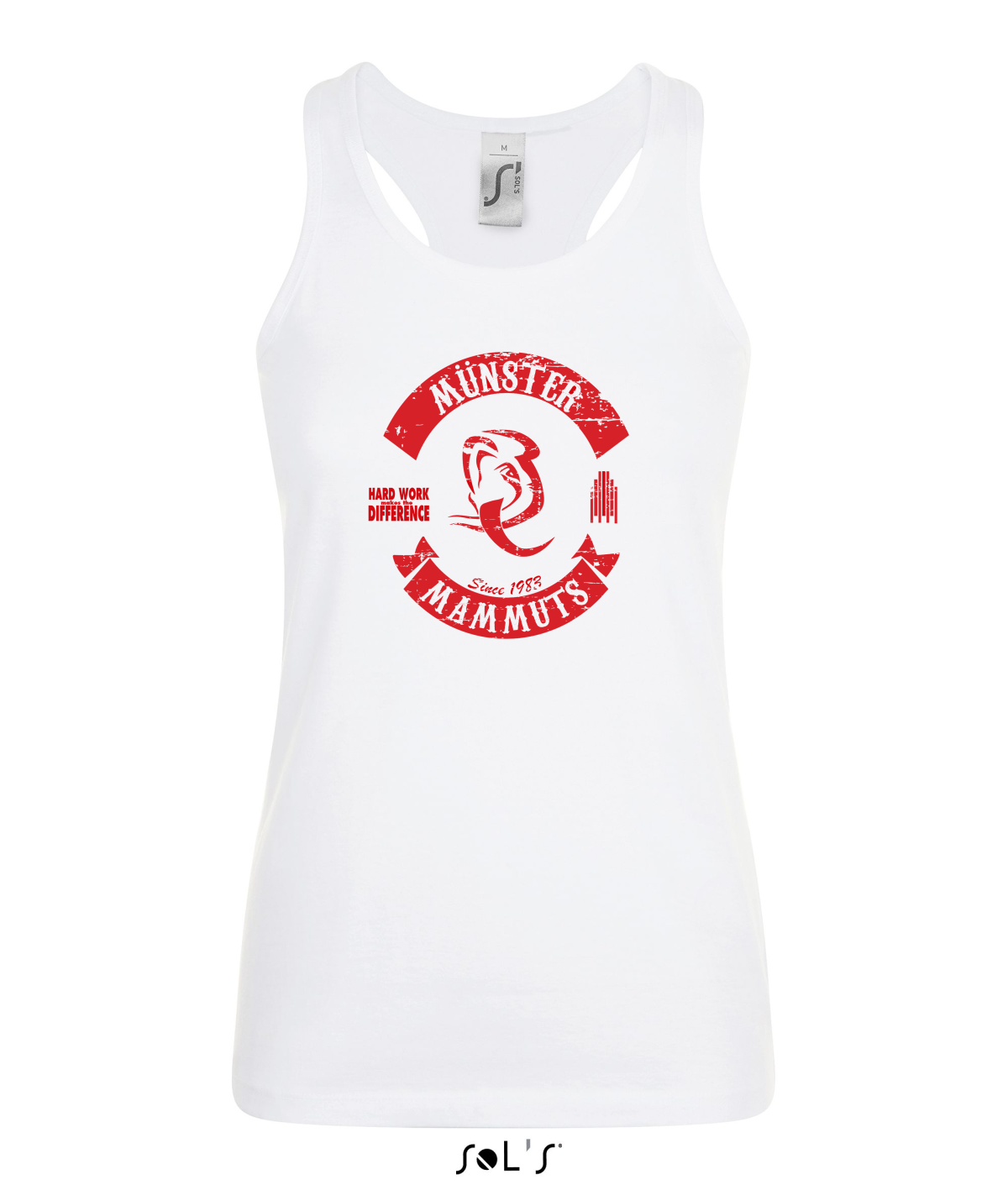 Vorderseite Retro Style // Rot auf Weiss