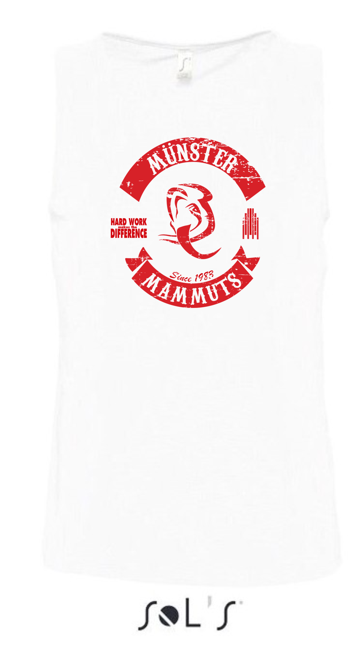 Vorderseite Retro-Style // Rot auf Weiss